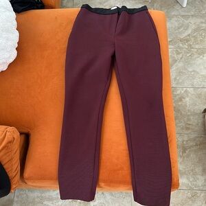 black & purple pants